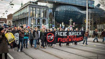 Bereits im Dezember 2014 wurde in Graz gegen das TTIP demonstriert