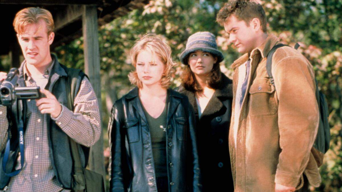 Gesichter der Jahrtausendwende – Joshua Jackson als Pacey Witter, Michelle Williams als Jennifer Lindley, James Van Der Beek als Dawson Leery, Katie Holmes als Joey Potter 