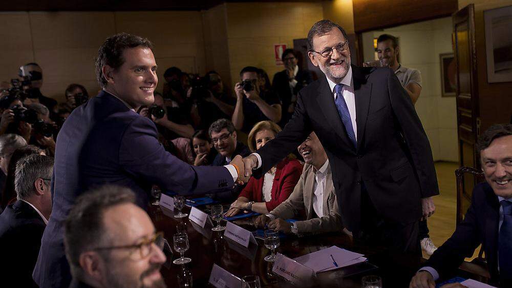 Albert Rivera (links) und Mariano Rajoy