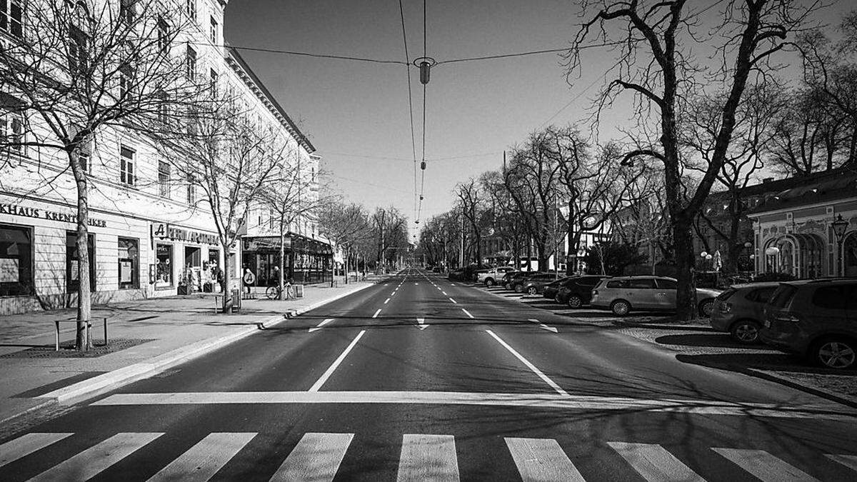 So leer sind die Hauptstraßen von Graz sonst nie