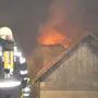 Das Obergeschoss stand in Vollbrand