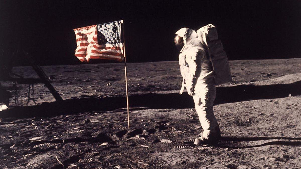 Die ersten Menschen betraten 1969 den Mond: im Bild Edwin E. 'Buzz' Aldrin Jr. 