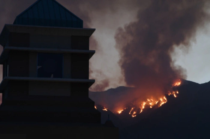 Bilder von der Feuer-Katastrophe.