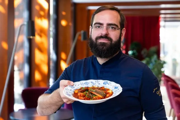 Zur Goldenen Birn, Alexander Posch, Fischgulasch, 26.09.2023, Graz, Hanschitz, MM