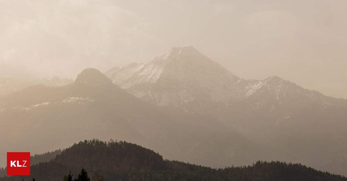 Desert dust causes the mountains of Carinthia to “disappear” and obscures the view