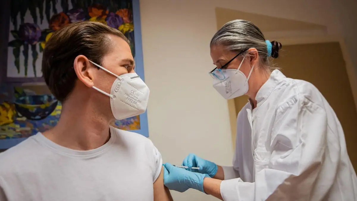 Sebastian Kurz bei der Corona-Impfung