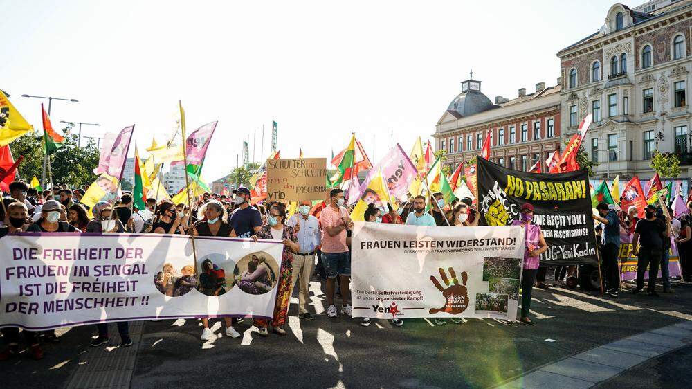 Kundgebungen von Kurden in Wien waren Auslöser für gewalttätige, nationalistische Ausschreitungen.