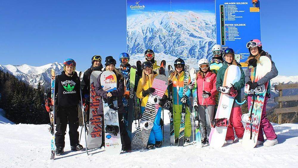 Snowboarderin Anna Gasser beim VIP-Coaching im Skigebiet Goldeck