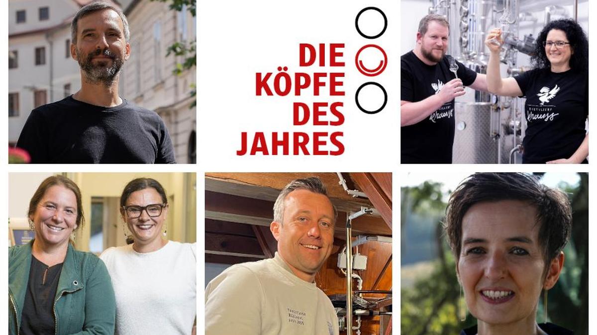 Nominiert in der Kategorie Wirtschaft und Forschung: Reinhard Kleindl, Werner und Carmen Krauss, Kathrin Stern und Rita Resch, Dieter Tatzl, Christa Franz (von links oben im Uhrzeigersinn) 