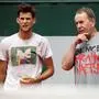 PARIS,FRANCE,27.MAY.18 - TENNIS - ATP World Tour, French Open, Roland Garros, Grand Slam, training. Image shows Dominic Thiem (AUT) and Guenter Bresnik. Photo: GEPA pictures/ Matthias Hauer