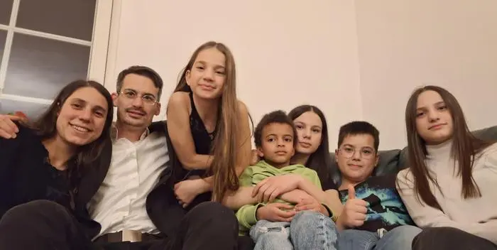 Familie Reisinger: Damaris, Max, Eila, Joshua, Elsa, Silas und Emila (von links)