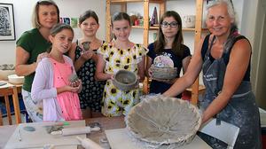 Beim Keramik-Workshop in der villahafner
