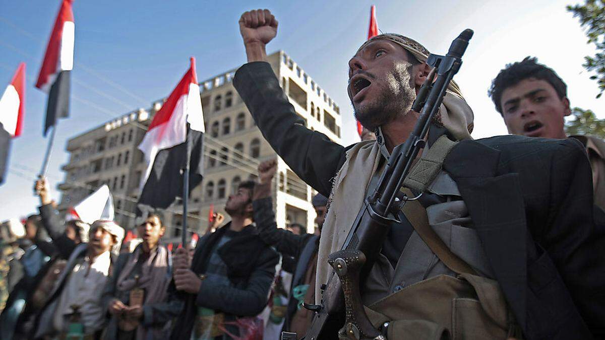 Houthi-Rebellen in Sanaa, Archivbild