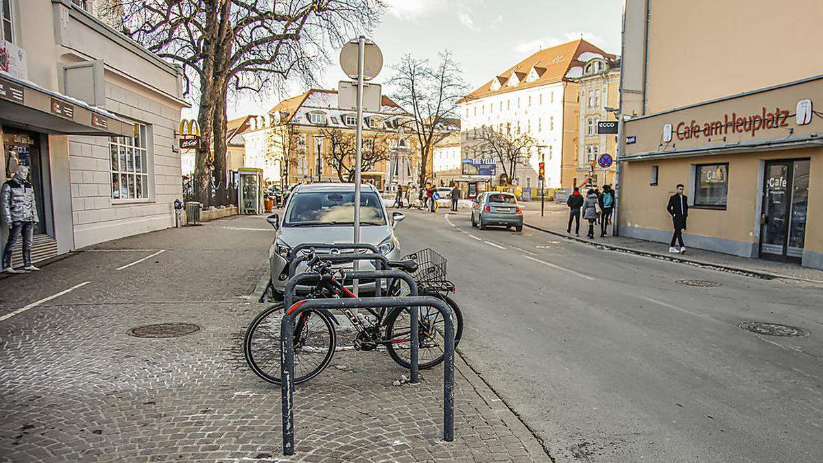 Der Tatort in der Klagenfurter Innenstadt, nahe den City Arkaden