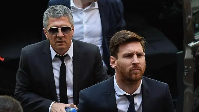Lionel Messi und sein Vater Jorge im Jahr 2016