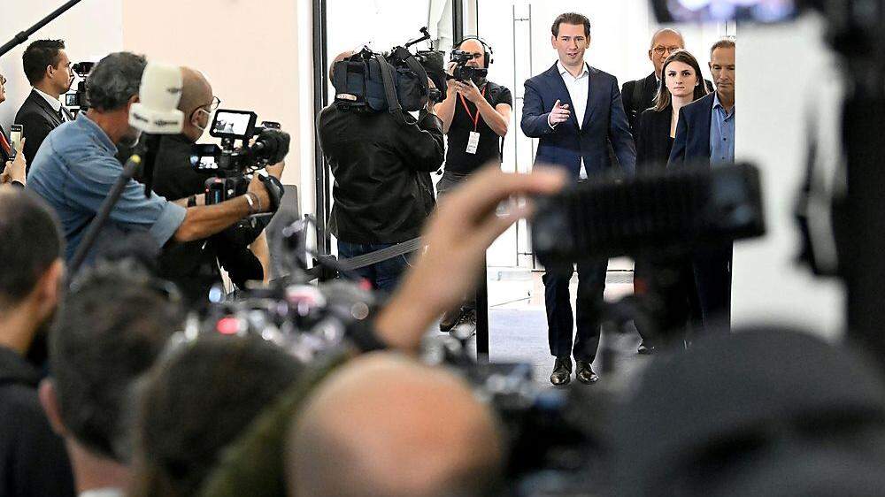 An den Medien vorbei zog es Ex-Kanzler Sebastian Kurz heute in den U-Ausschuss