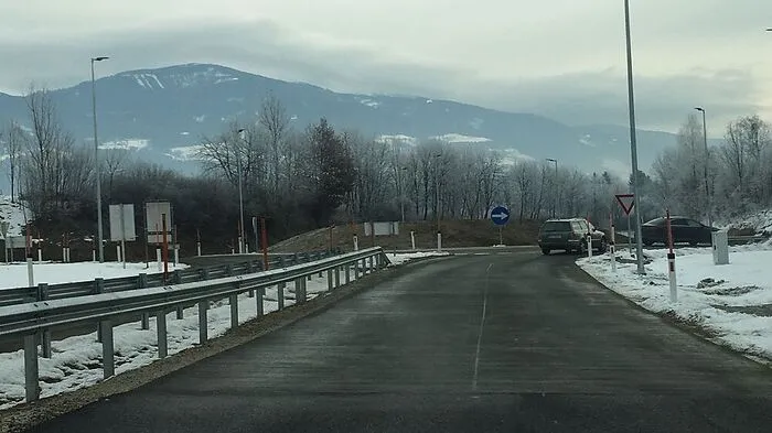 Der neue Kreisverkehr bei der Autobahnauffahrt Süd in Wolfsberg