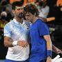 Novak Djokovic (links) hatte ein paar tröstende Worte für Andrej Rublew parat
