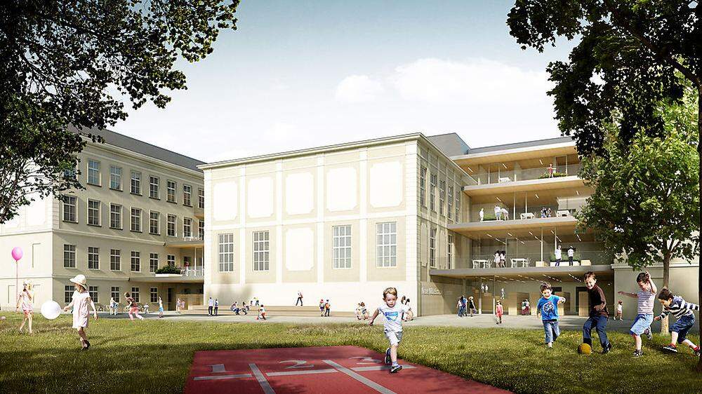 So soll das neue Bildungszentrum in der Leobener Innenstadt aussehen