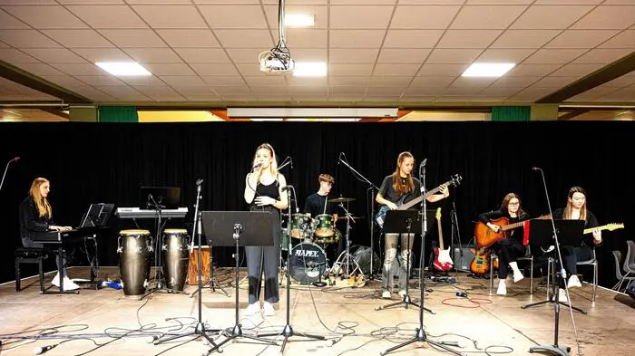 Einstudiert bzw. choreografiert vom Organisationsteam mit Anja Kandlbauer, Jutta Scherübl, Jürgen Scherf, Thomas Schleimer, Günter Paulitsch, Christian Schirnhofer und Gerhard Wagner, boten die Schülerinnen und Schüler des Musikzweigs dem Publikum ein vielfältiges Programm. 