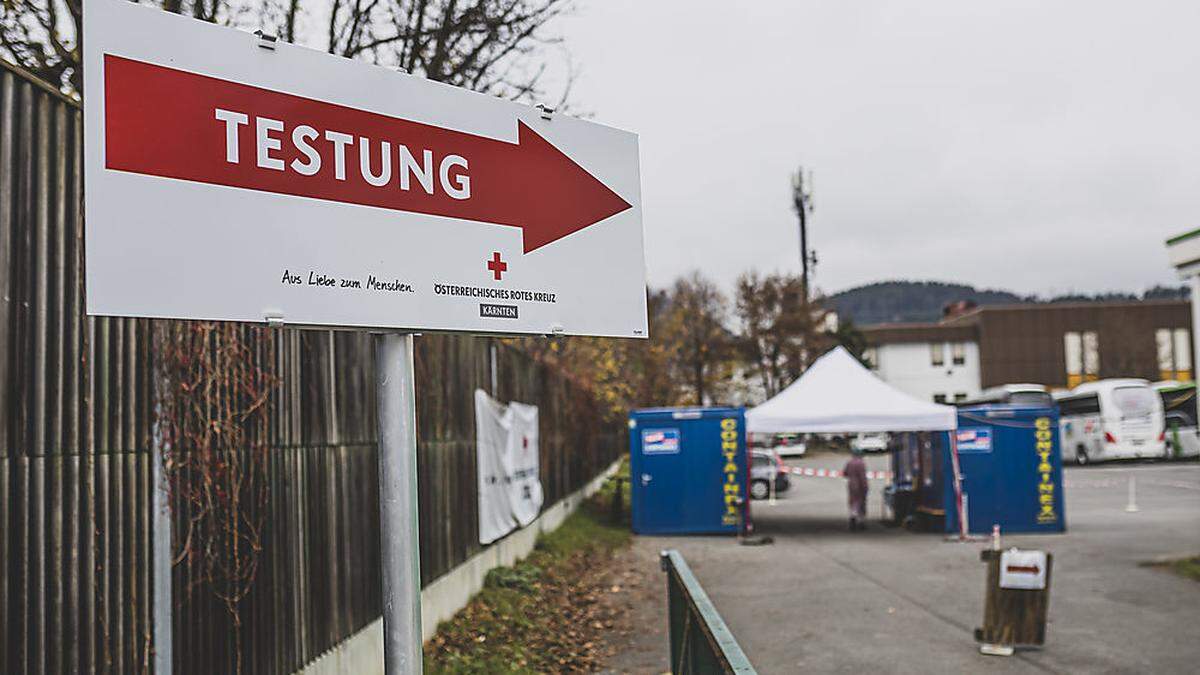 Die Teststation in Villach