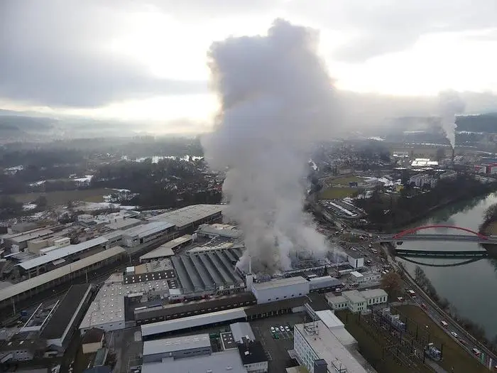 Luftaufnahme aus dem Polizeihubschrauber Libelle