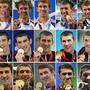 Michael Phelps mit 21 seiner Goldmedaillen