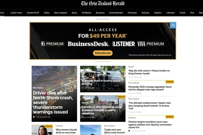 ..der „New Zealand Herald“...