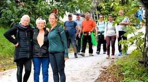 Schönstes Herbstwetter hatten sich die Wanderfreunde für den heurigen Herbstwandertag in Markt Hartmannsdorf ausgesucht