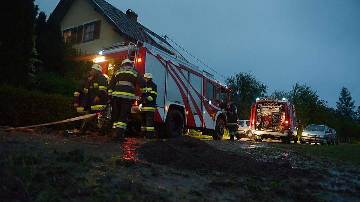 In Poppendorf sind erneut die selbenFamilien vom Unwetter betroffen