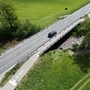 Die betreffende Brücke auf einer Luftaufnahme
