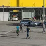 Die ehemalige Baumax-Halle in Leoben-Lerchenfeld, wird seit November 2021 wieder als Asylquartier genutzt 