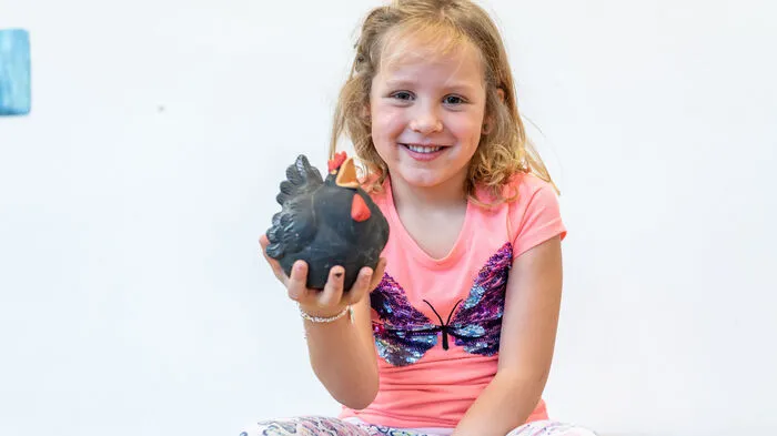 Elicia (5) ist sich ganz sicher, ...