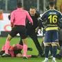 Match referee Halil Umut Meler was assaulted following the Turkish Super Lig clash between Ankaragucu vs. Rizespor in Ankara, Turkey, on 12 December 2023. At the end of the match, Ankaragücü Club President Faruk Koca center punched referee Halil Umut Meler in the face. The referee fell to the ground and was kicked by people entering the field.  Copyright: AbdurrahmanxAntakyalix-xDepoxPho DSC_7647