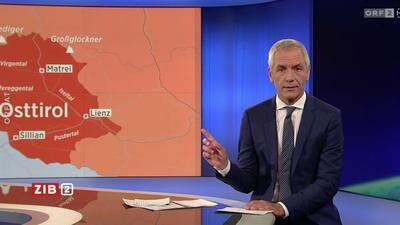 Moderator Rainer Hazivar zeigt auf die Osttirol-Karte
