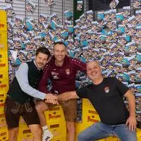 Michael Brottrager, Michael Wagner und Bernhard Neumeister aus dem Vorstand des TSV Kirchberg freuen sich schon auf das große Oktoberfest