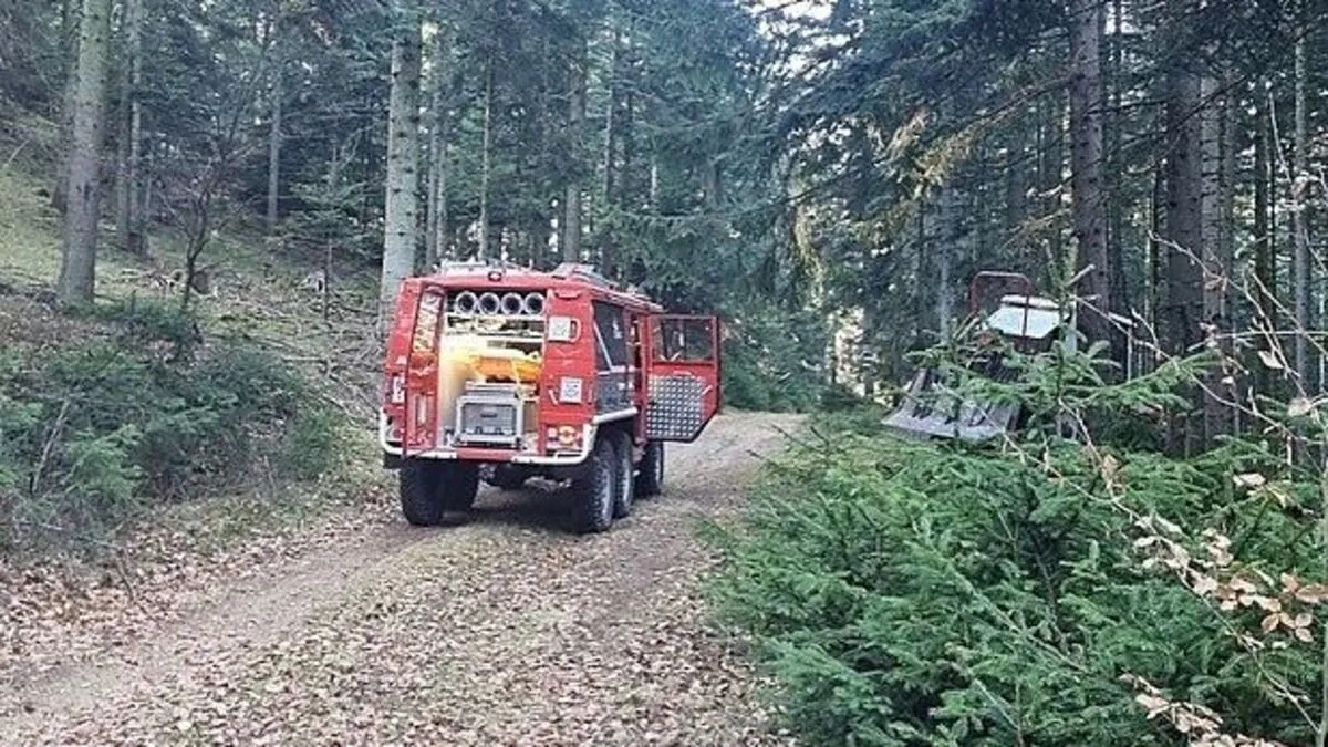 Im Einsatz stand auch die Feuerwehr Pöllau