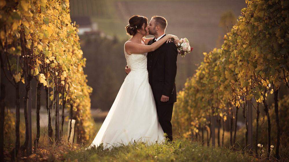 Jaqueline und Patrick Ulm haben 2019 im Weingut Holler in Spielfeld geheiratet