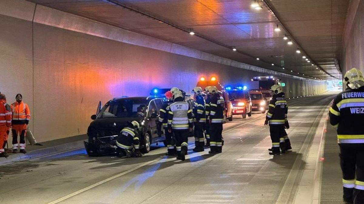 Einsatz für die FF Weiz und die FF Landscha im Tunnel