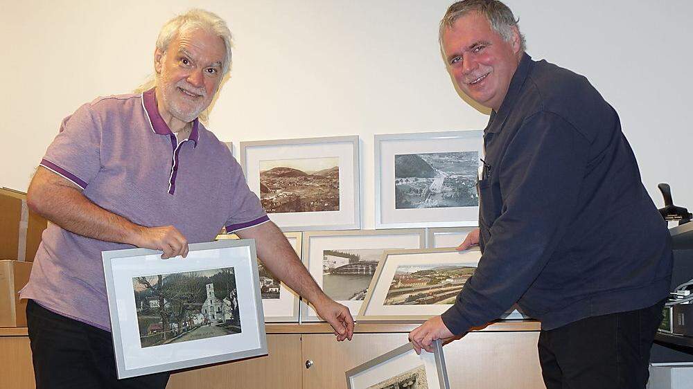 Friedrich Zwitkovits (l.) und Peter Schlagbauer mit den Bildern
