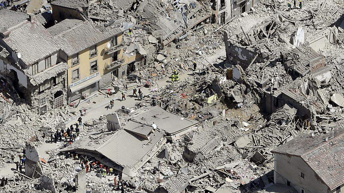 Amatrice war beim Erdbeben völlig zerstört worden