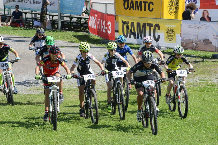 Start zum U13 Rennen der Mädchen