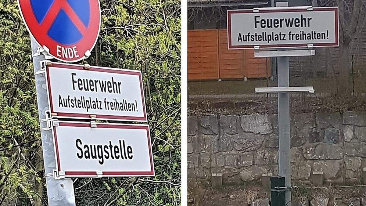 Solche Tafeln wurden gestohlen