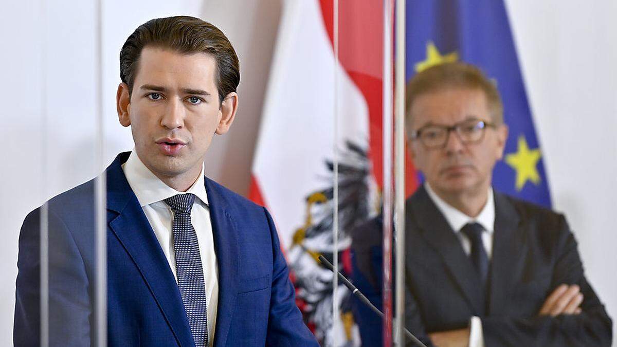 Kanzler Kurz (links) und Gesundheitsminister Rudolf Anschober