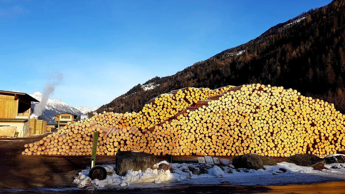 Holz in rauen Mengen gibt es in Osttirol, einige wenige verdienen sich damit eine goldene Nase