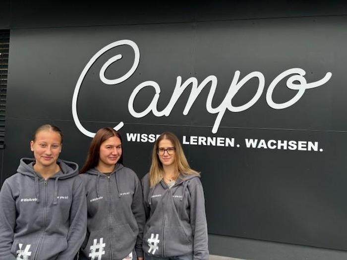 Leonie Pioli, Antonia Eiper und Christina Sereinig starten im Campo mit ihrer Lehre zur Elektro- und Metalltechnikerin