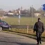 Carabinieri (Italian paramilitary police) officers set a road block in Codogno, Northern Italy, Monday, Feb. 24, 2020. Italy scrambled to check the spread of Europe's first major outbreak of the new viral disease amid rapidly rising numbers of infections and a third death. Road blocks were set up in at least some of 10 towns in Lombardy at the epicenter of the outbreak, to keep people from leaving or arriving. (AP Photo/Paolo Santalucia)