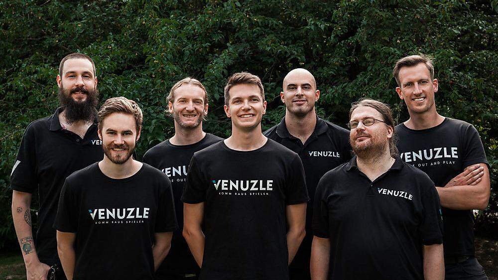Das Venuzle-Team rund um die Geschäftsführer Thomas Burgstaller, Bernhard Bauer und Wolfgang Lang