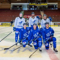 Neu dabei: Scott Walford, Ryan Sproul, Lukas Schreier (oben, von links), Linus Andersson, Sean Larochelle und Julian Metzler (unten, von links)
