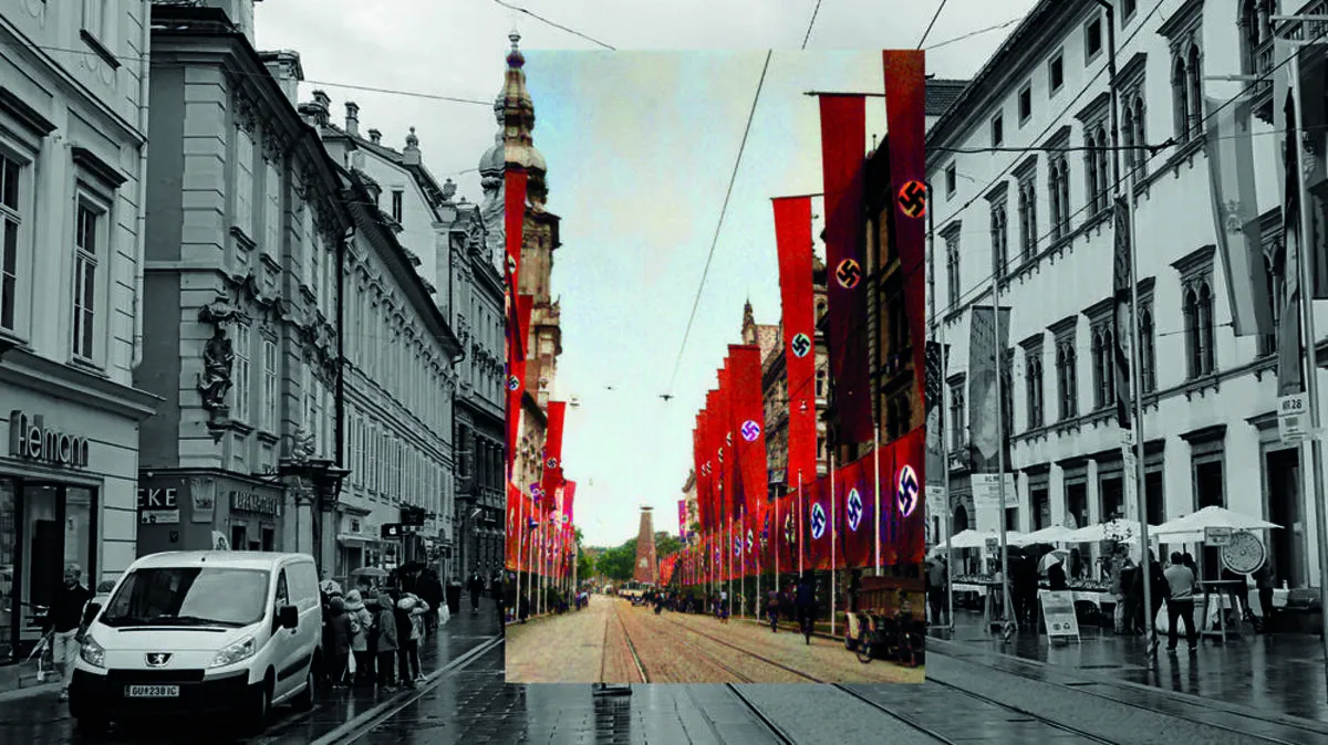 Die Grazer Herrengasse, damals und heute